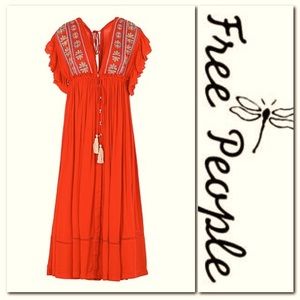 Free People Roaring Red Dress